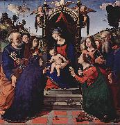 Maria mit dem Kind, Engeln, Hl. Katharina von Piero di Cosimo